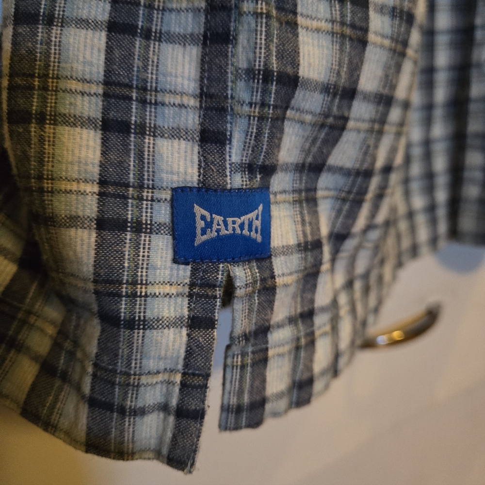 Planet Earth Vintage Flannel Shirt View 5